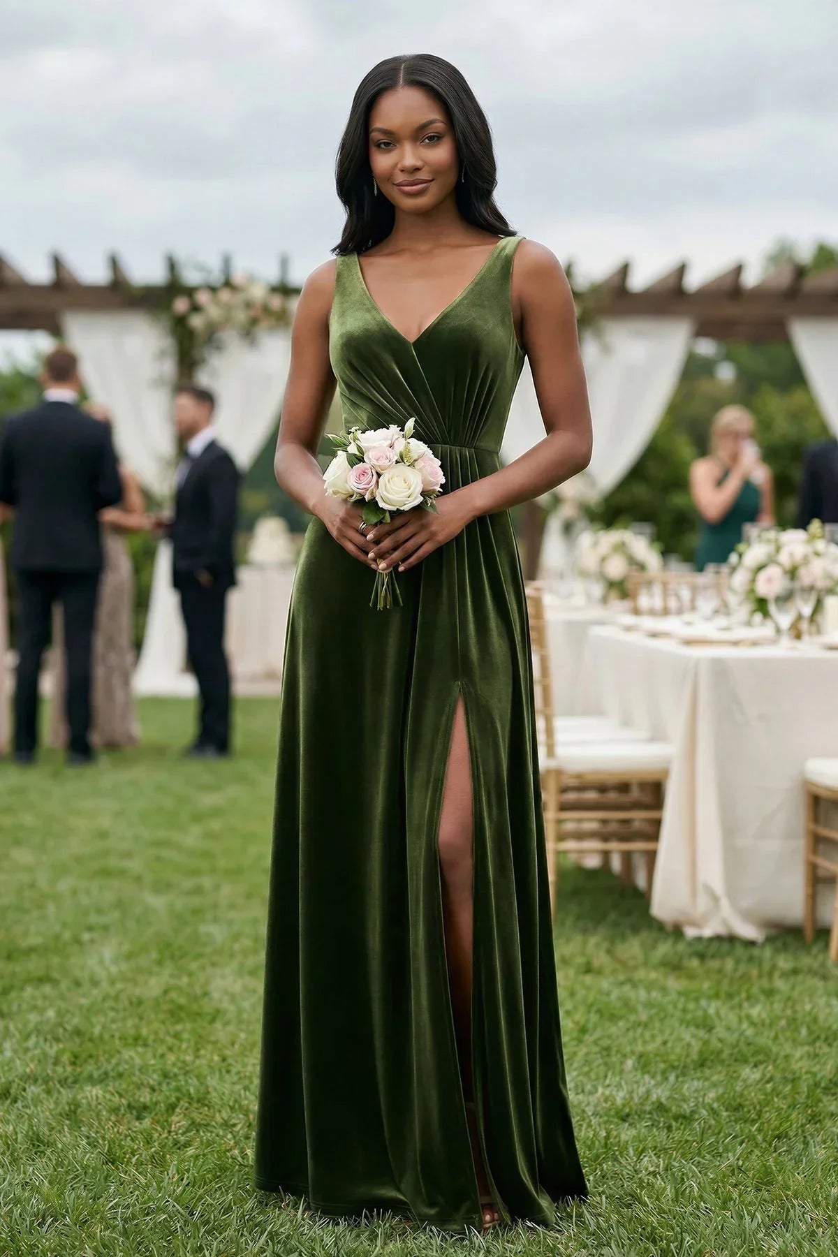 Velvet Bridesmaid Dresses - KissBridal