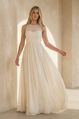 A Line Chiffon Wedding Dress in Ivory - KISS BRIDAL Wedding Dresses