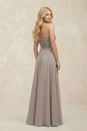 A-Line Sweetheart Pleated Chiffon Bridesmaid Dress in Frost (2) | KISSBRIDAL