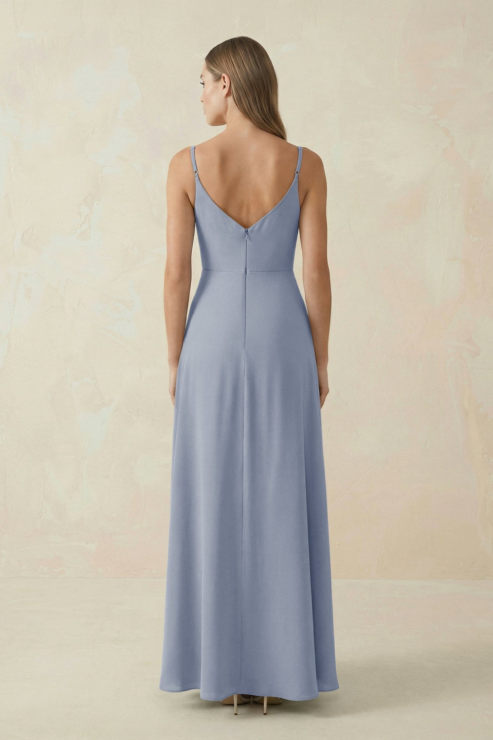 Cami Strap A-Line Chiffon Bridesmaid Dress in Twilight