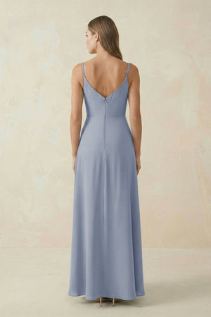 Cami Strap A - Line Chiffon Bridesmaid Dress in Twilight - KISS BRIDAL Bridesmaid Dresses