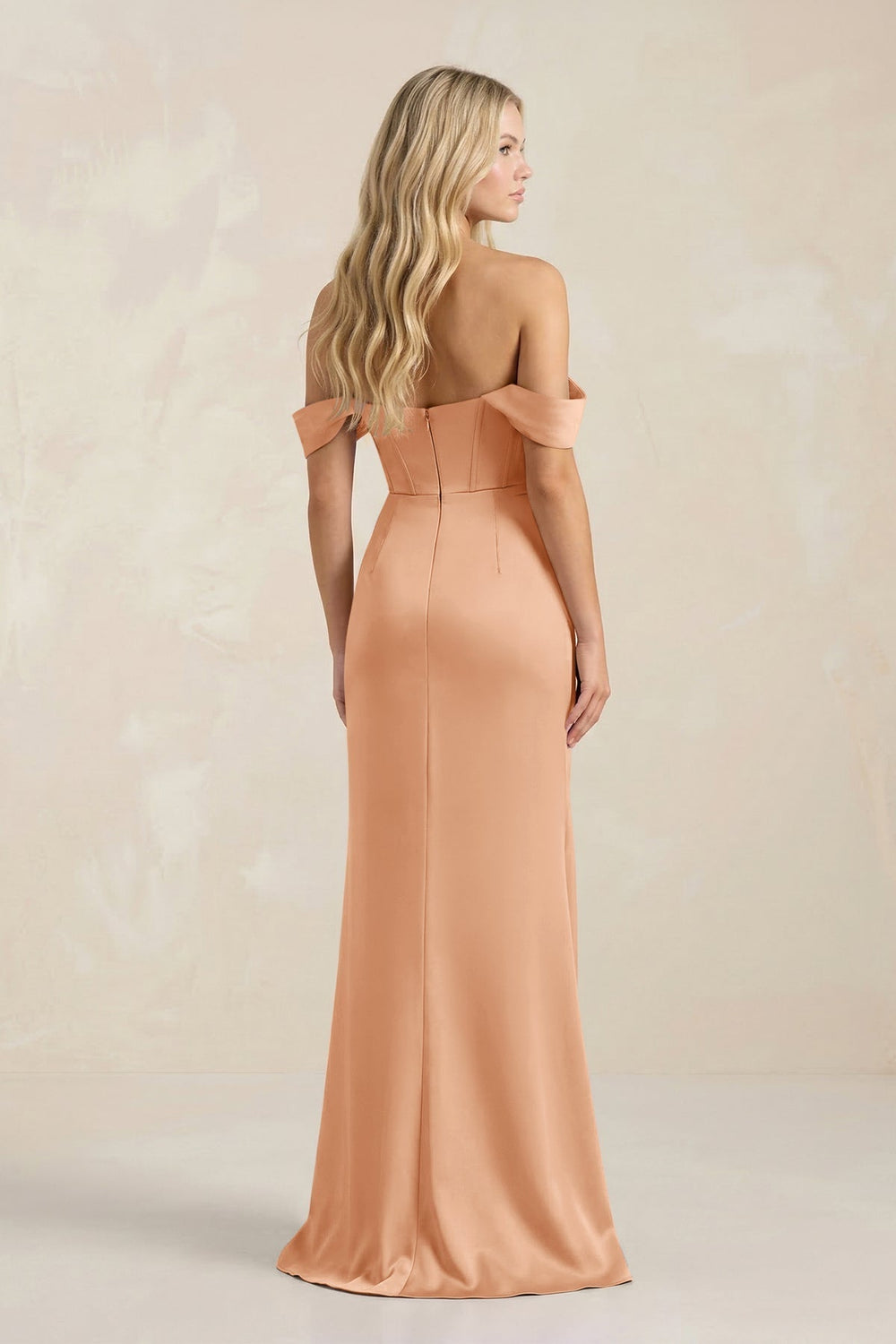 Cowl Neck Sheath Satin Bridesmaid Dress With Detachable Sleeves in Golden Champagne