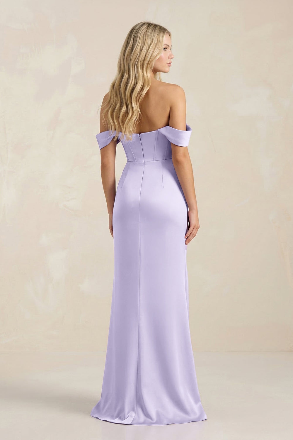 Cowl Neck Sheath Satin Bridesmaid Dress With Detachable Sleeves in Lavender
