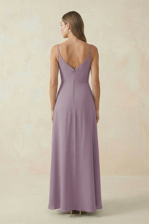 Dusk Cami Strap A-Line Chiffon Bridesmaid Dress (2) | KISSBRIDAL