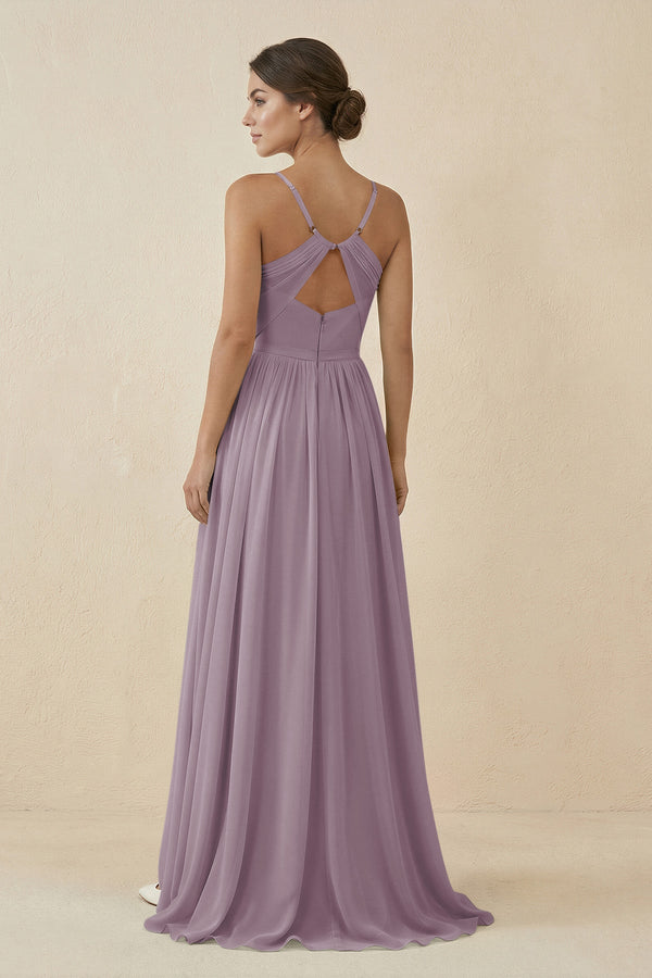 Dusk Sweetheart A-Line Chiffon Bridesmaid Dress (2) | KISSBRIDAL