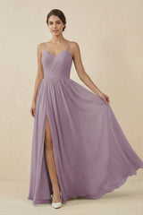 Dusk Sweetheart A-Line Chiffon Bridesmaid Dress | KISSBRIDAL