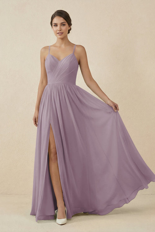 Dusk Sweetheart A-Line Chiffon Bridesmaid Dress | KISSBRIDAL