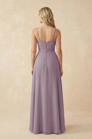 Dusk Sweetheart A-Line Pleated Chiffon Bridesmaid Dress (2) | KISSBRIDAL