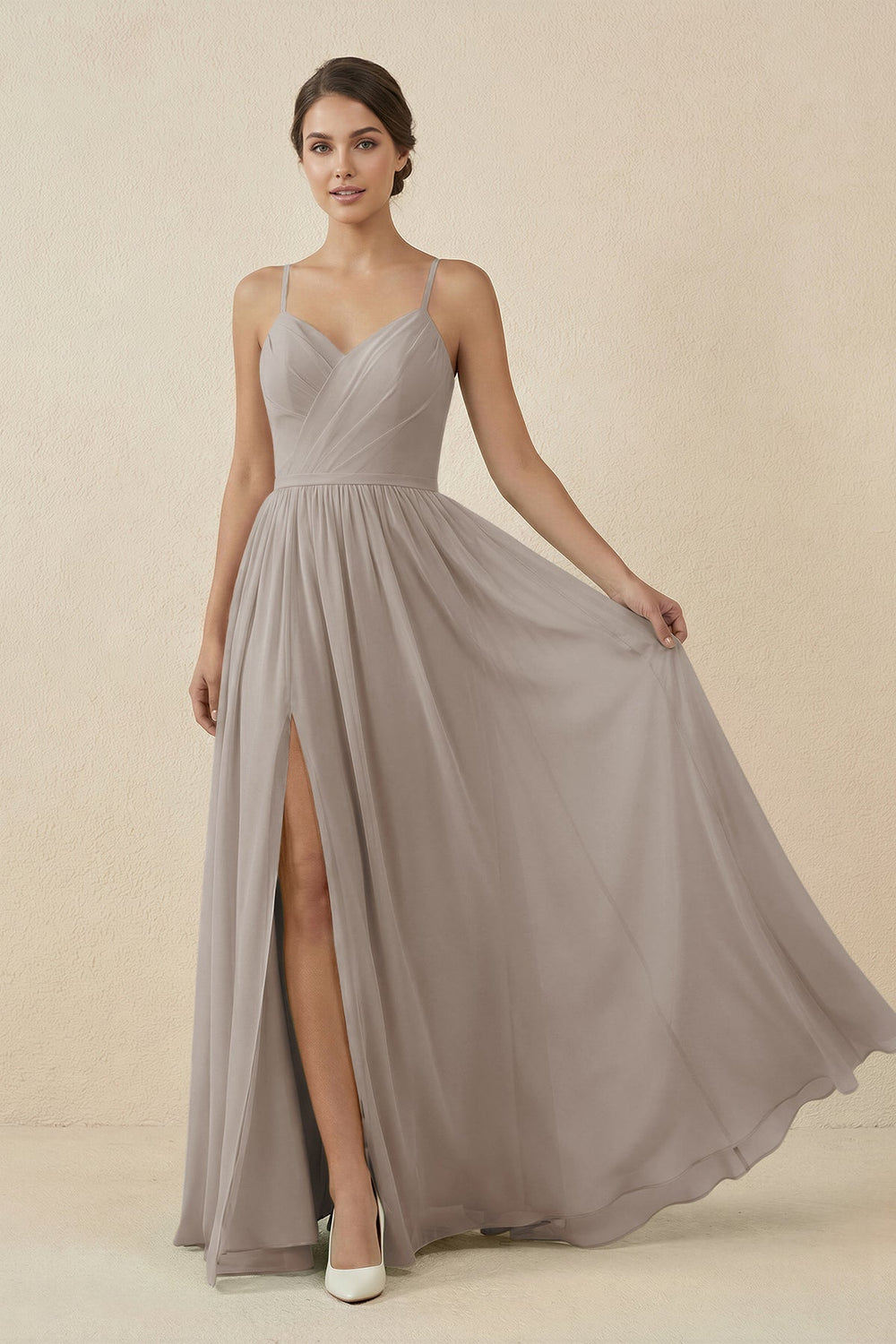 Sweetheart A-Line Chiffon Bridesmaid Dress in Frost