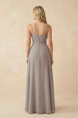 Frost Sweetheart A-Line Pleated Chiffon Bridesmaid Dress (2) | KISSBRIDAL