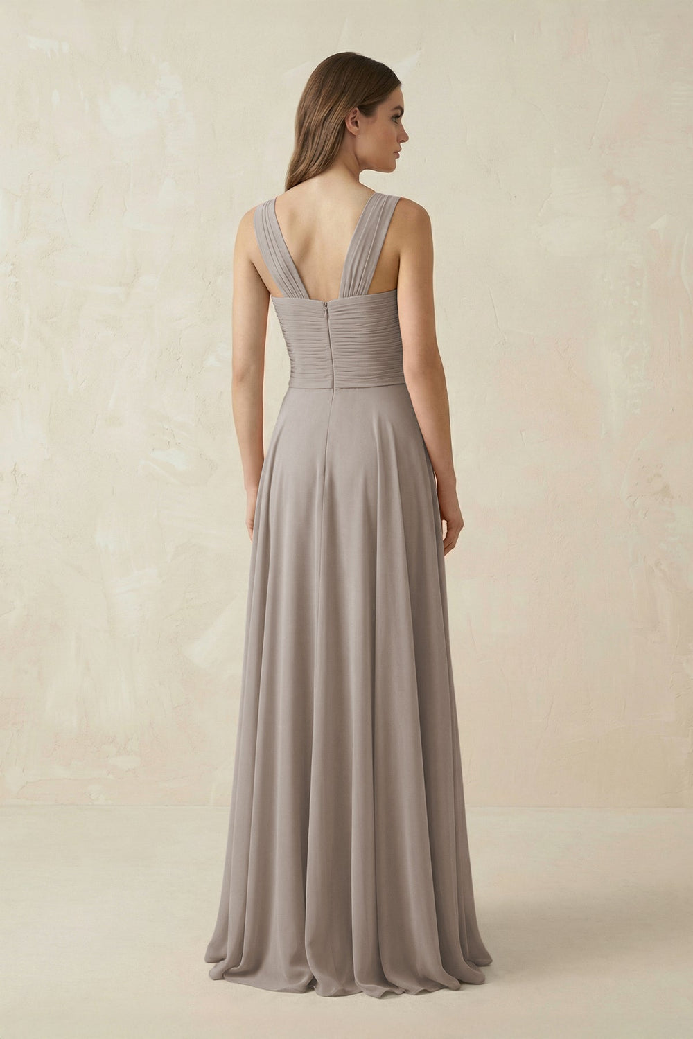 Sweetheart Pleated A-Line Chiffon Bridesmaid Dress in Frost