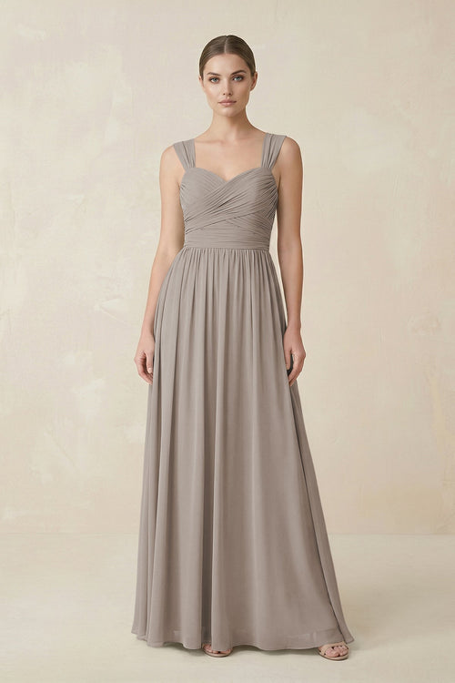 Frost Sweetheart Pleated Chiffon A-Line Bridesmaid Dress | KISSBRIDAL