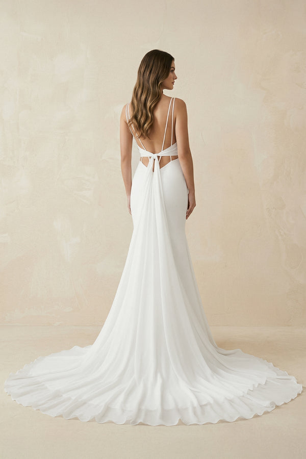 Mermaid Satin Sweetheart Wedding Dress in White - KISS BRIDAL Wedding Dresses
