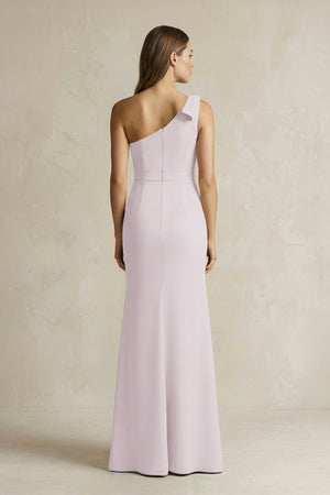 One - Shoulder Sheath Satin Long Bridesmaid Dress in Dusk - KISS BRIDAL Bridesmaid Dresses