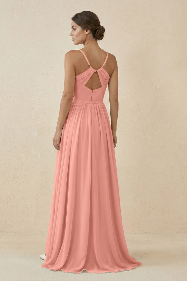 Rosette Sweetheart A-Line Chiffon Bridesmaid Dress (2) | KISSBRIDAL