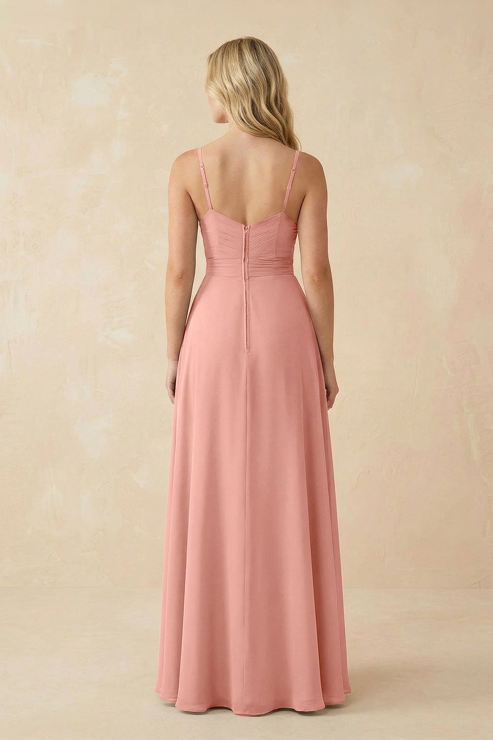Sweetheart A-Line Pleated Chiffon Bridesmaid Dress in Rosette