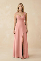 Rosette Sweetheart A-Line Pleated Chiffon Bridesmaid Dress | KISSBRIDAL