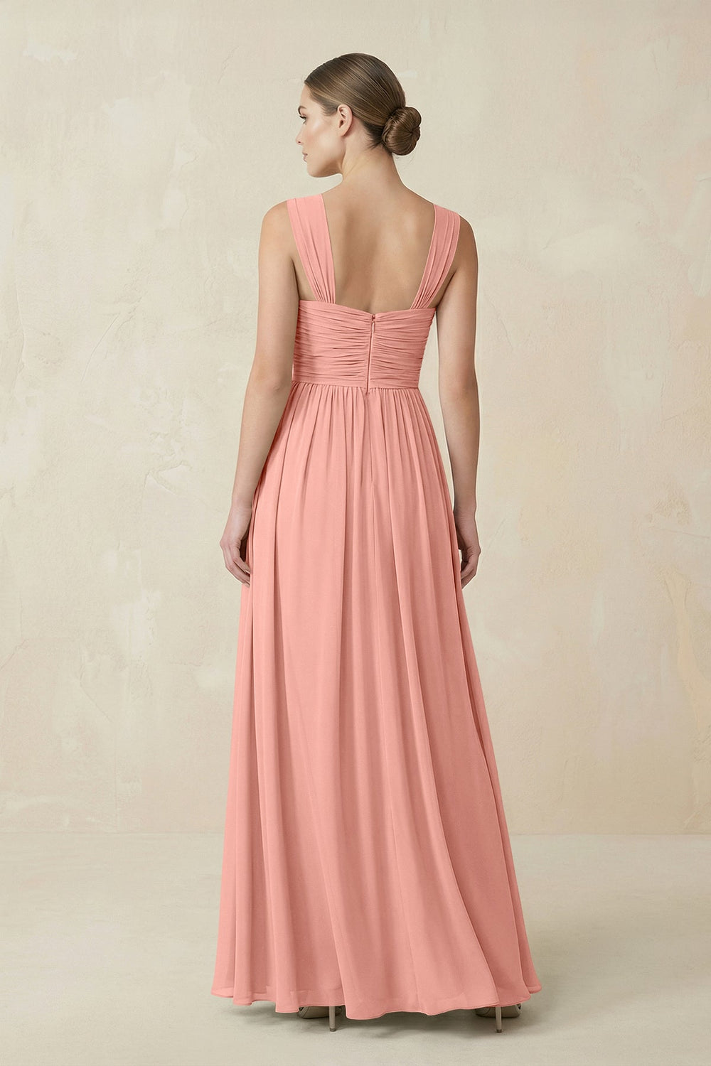 Sweetheart Pleated Chiffon A-Line Bridesmaid Dress in Rosette