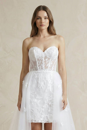 Sheath Sweetheart Lace Wedding Dresses - KISS BRIDAL Wedding Dresses