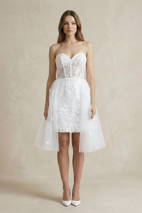 Sheath Sweetheart Lace Wedding Dresses - KISS BRIDAL Wedding Dresses