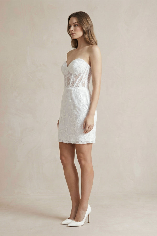 Sheath Sweetheart Lace Wedding Dresses - KISS BRIDAL Wedding Dresses
