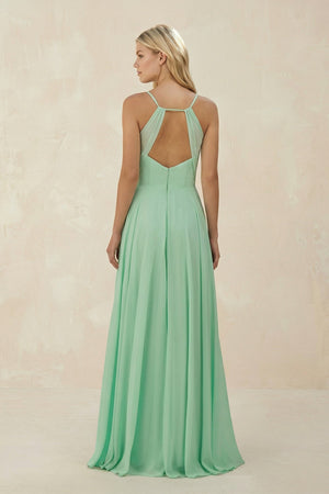 Spaghetti Strap A - Line Chiffon Bridesmaid Dress - KISS BRIDAL Bridesmaid Dresses