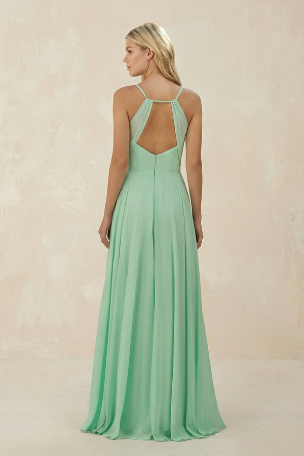 Spaghetti Strap A - Line Chiffon Bridesmaid Dress - KISS BRIDAL Bridesmaid Dresses
