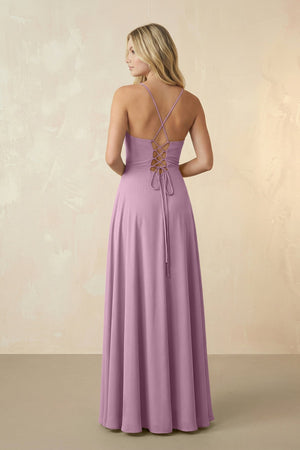 Spaghetti Straps Chiffon A-Line Bridesmaid Dress in Wisteria - KISS BRIDAL BRIDESMAID DRESSES