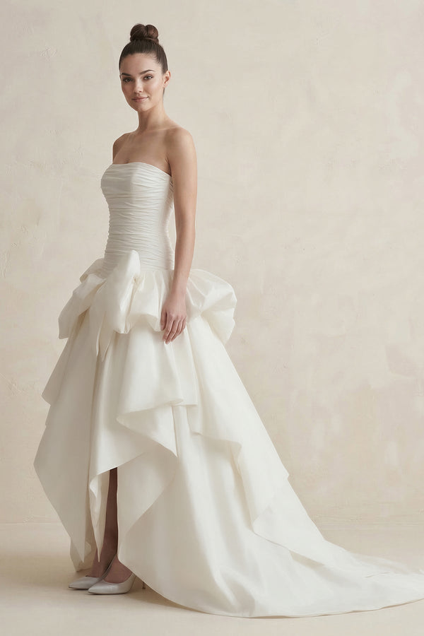Strapless Amethyst A - Line Wedding Dress in White - KISS BRIDAL Wedding Dresses