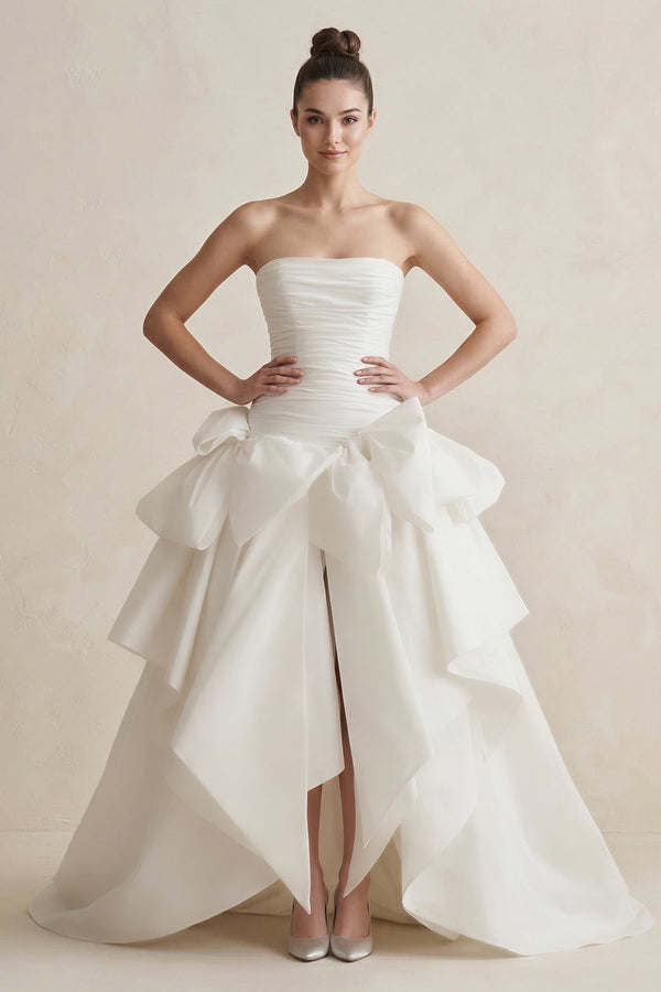 Strapless Amethyst A - Line Wedding Dress in White - KISS BRIDAL Wedding Dresses