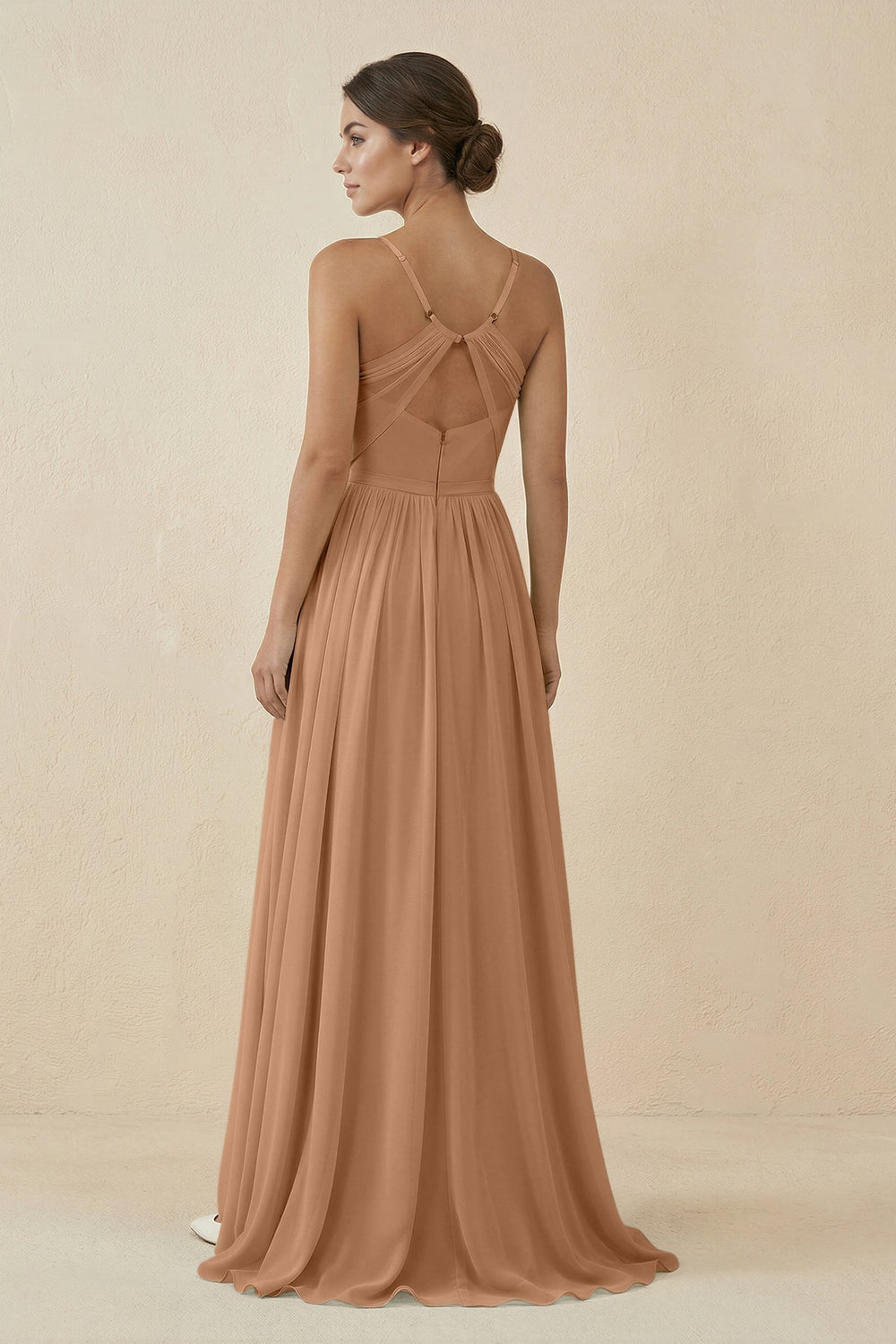 Sweetheart A-Line Chiffon Bridesmaid Dress in Bronzer