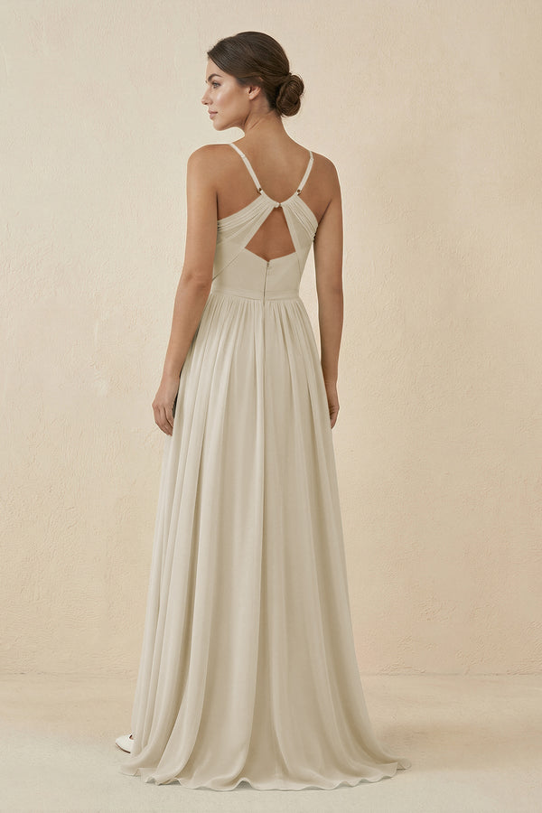 Sweetheart A - Line Chiffon Bridesmaid Dress in Dove Gray - KISS BRIDAL Bridesmaid Dresses