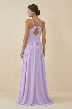 Sweetheart A - Line Chiffon Bridesmaid Dress in Lavender - KISS BRIDAL Bridesmaid Dresses