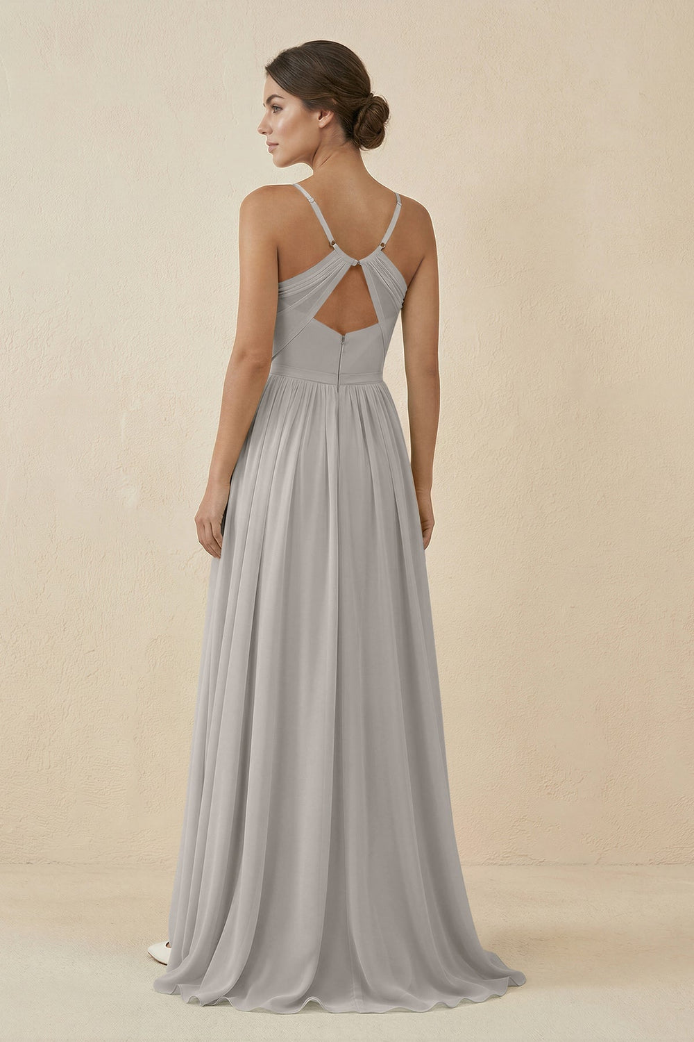 Sweetheart A-Line Chiffon Bridesmaid Dress in Silver
