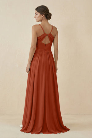 Sweetheart A - Line Chiffon Bridesmaid Dress in Spice - KISS BRIDAL Bridesmaid Dresses