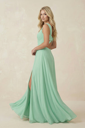 Sweetheart A - Line Chiffon Long Bridesmaid Dress - KISS BRIDAL Bridesmaid Dresses