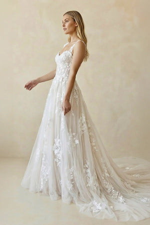 Sweetheart A Line Lace Wedding Dress - KISS BRIDAL Wedding Dresses