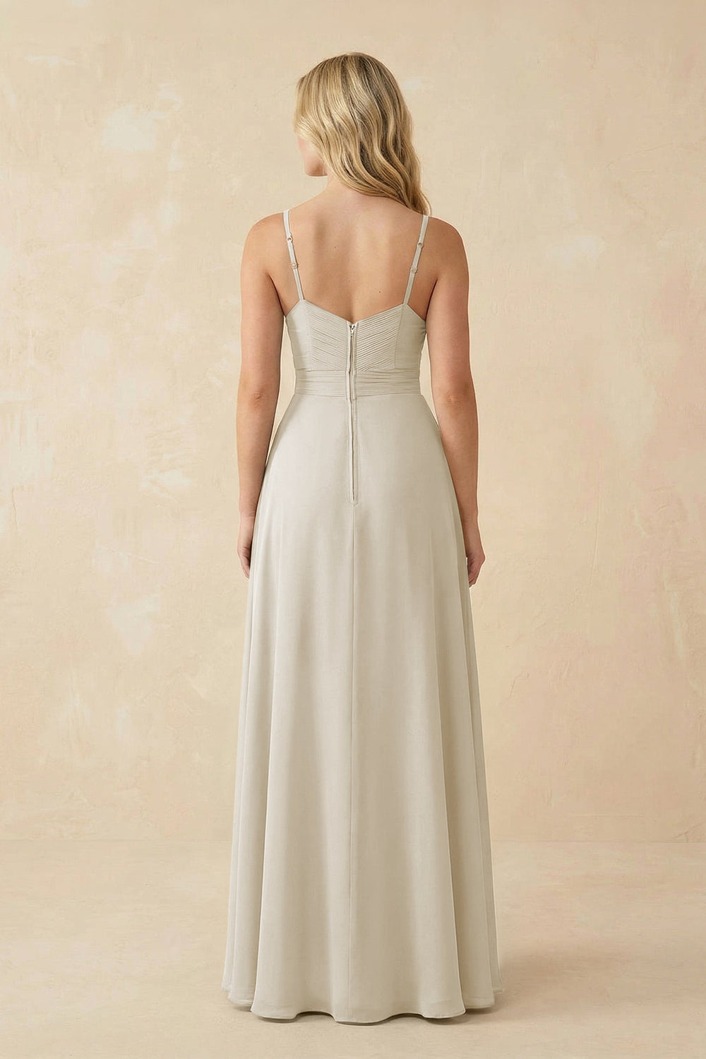 Sweetheart A-Line Pleated Chiffon Bridesmaid Dress in Dove Gray