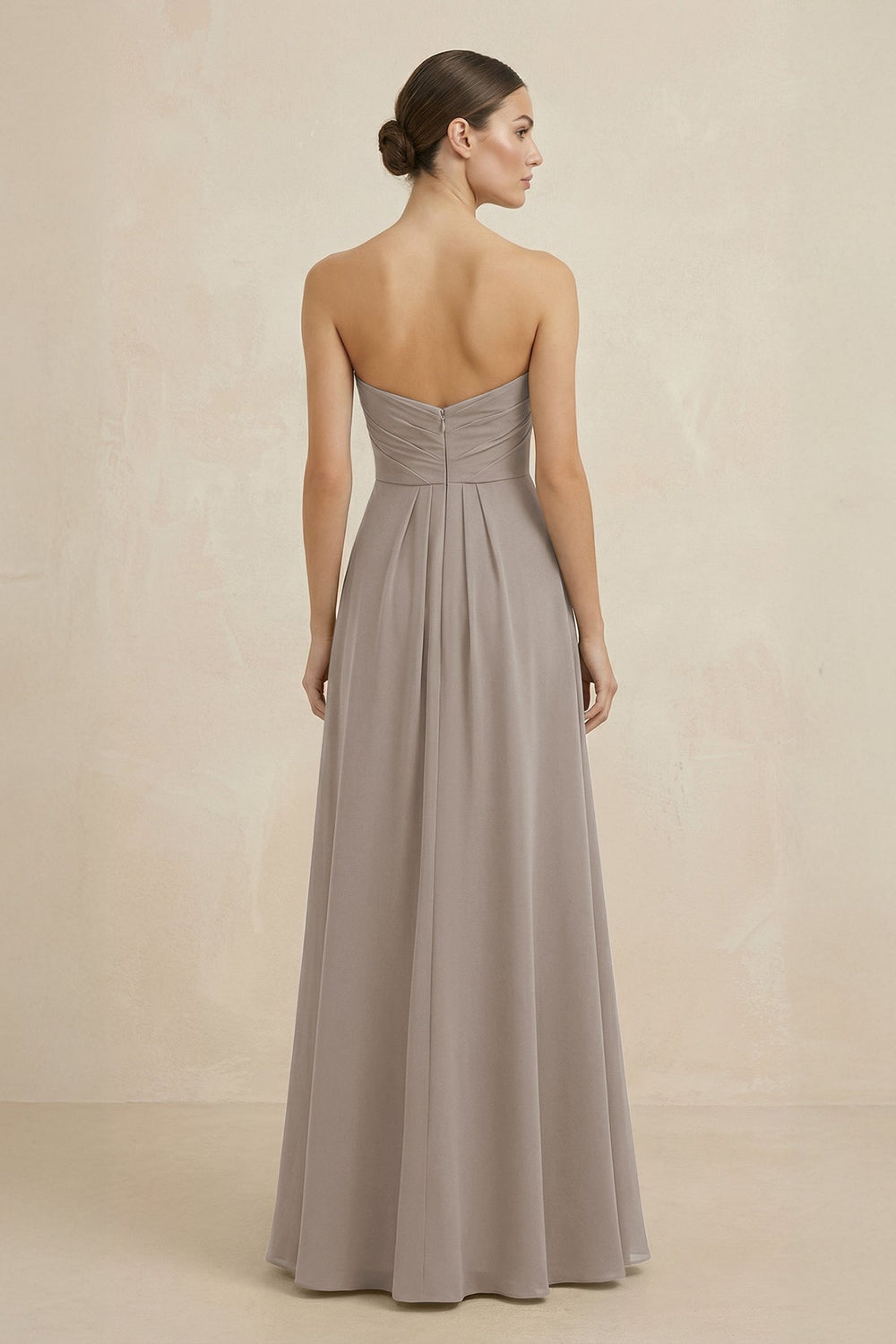Sweetheart Chiffon A-Line Bridesmaid Dress with Slit in Frost