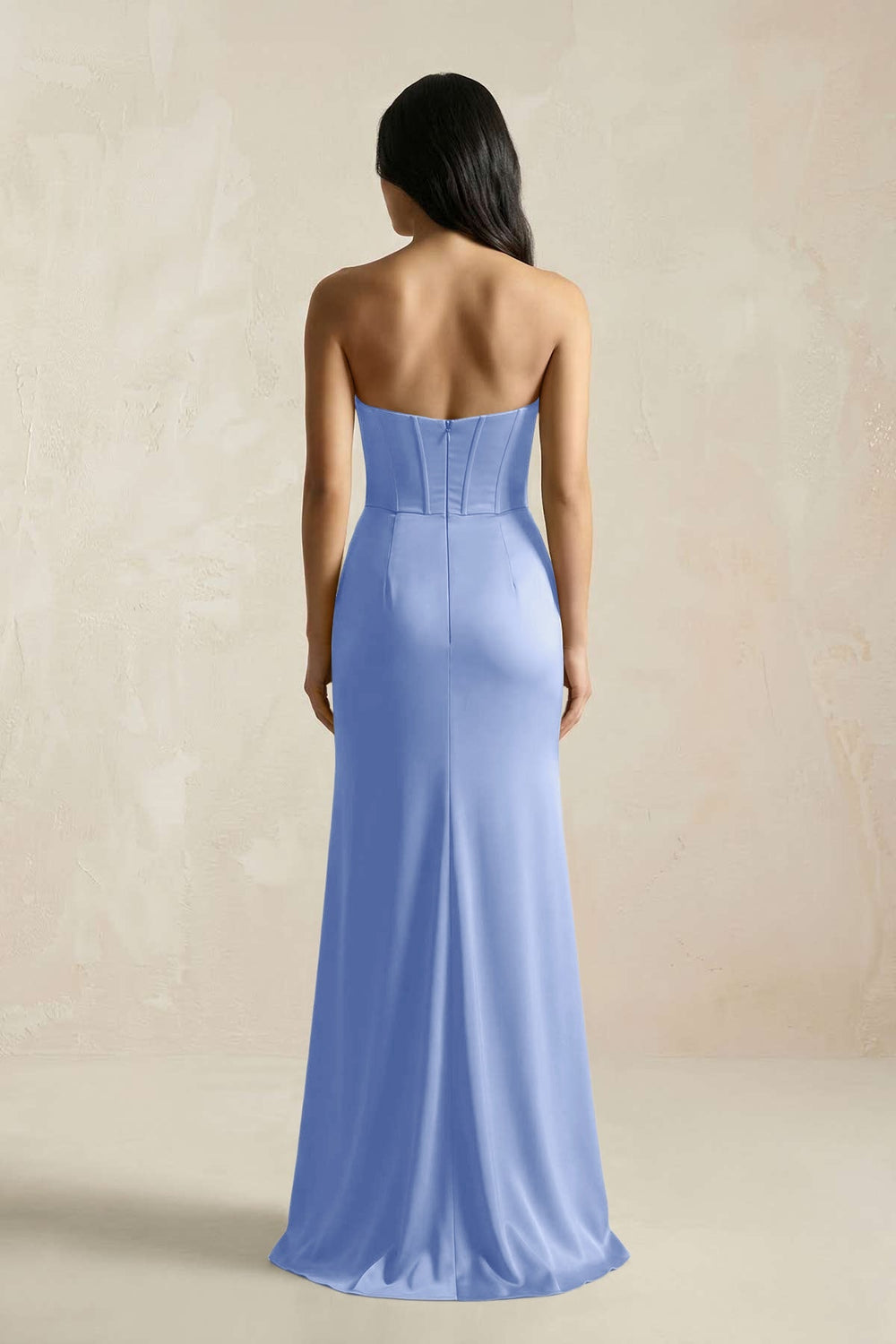 Sweetheart Corset Ruched Bridesmaid Dress in Ice