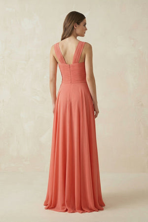Sweetheart Pleated A-Line Chiffon Bridesmaid Dress in Wild Rose - KISS BRIDAL Bridesmaid Dresses