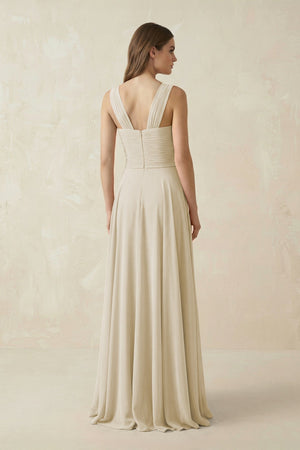 Sweetheart Pleated A - Line Chiffon Bridesmaid Dress in Dove Gray - KISS BRIDAL Bridesmaid Dresses