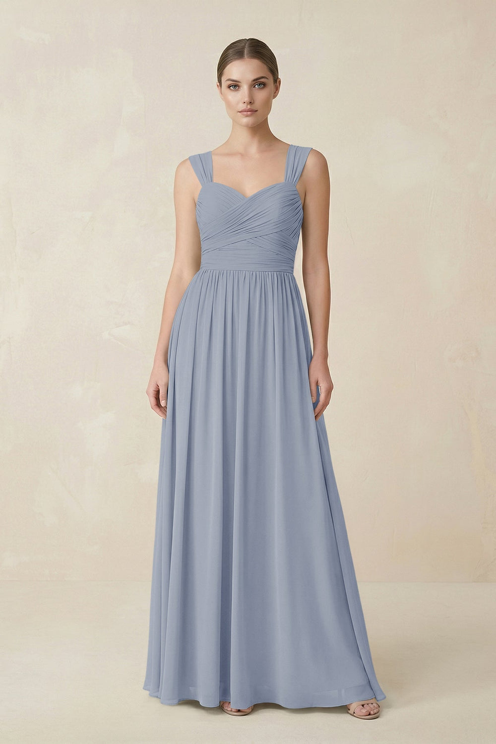 Sweetheart Pleated Chiffon A-Line Bridesmaid Dress in Twilight