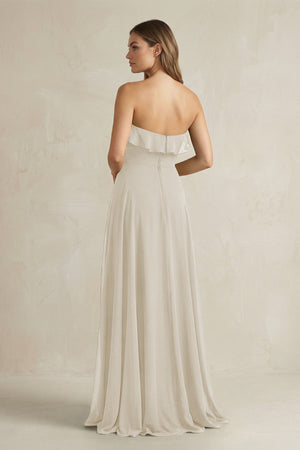 Sweetheart Ruffled A - Line Chiffon Bridesmaid Dress in Dove Gray - KISS BRIDAL Bridesmaid Dresses