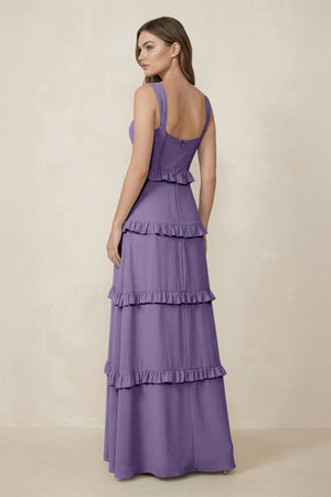Tahiti Sweetheart Tiered A-Line Chiffon Bridesmaid Dress (2) | KISSBRIDAL